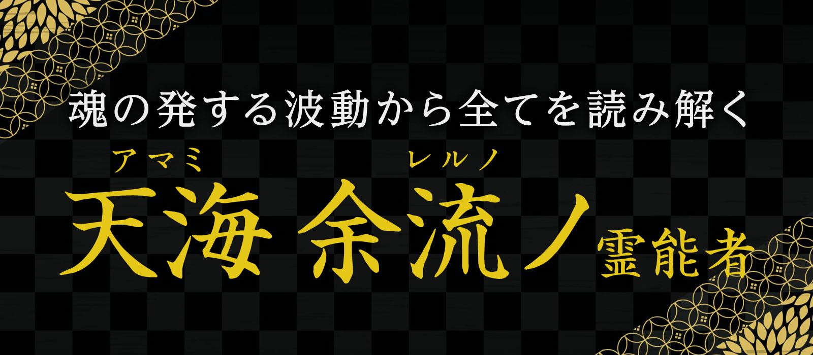 魂の発する波動から全てを読み解き嘘も真実も炙り出す！どんな状況下からでも明るい未来を照らす本格霊能鑑定術 天海 余流ノ (アマミ レルノ) 霊能者